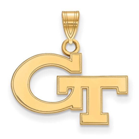 10k Yellow Gold Georgia Technology Small 'GT' Pendant